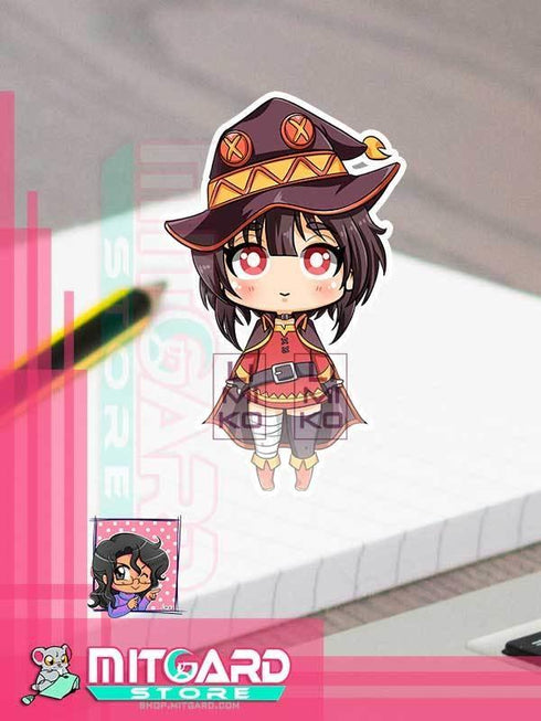 KONOSUBA Megumin Sticker vinil adhesive anime by Limiko’s Art - 1